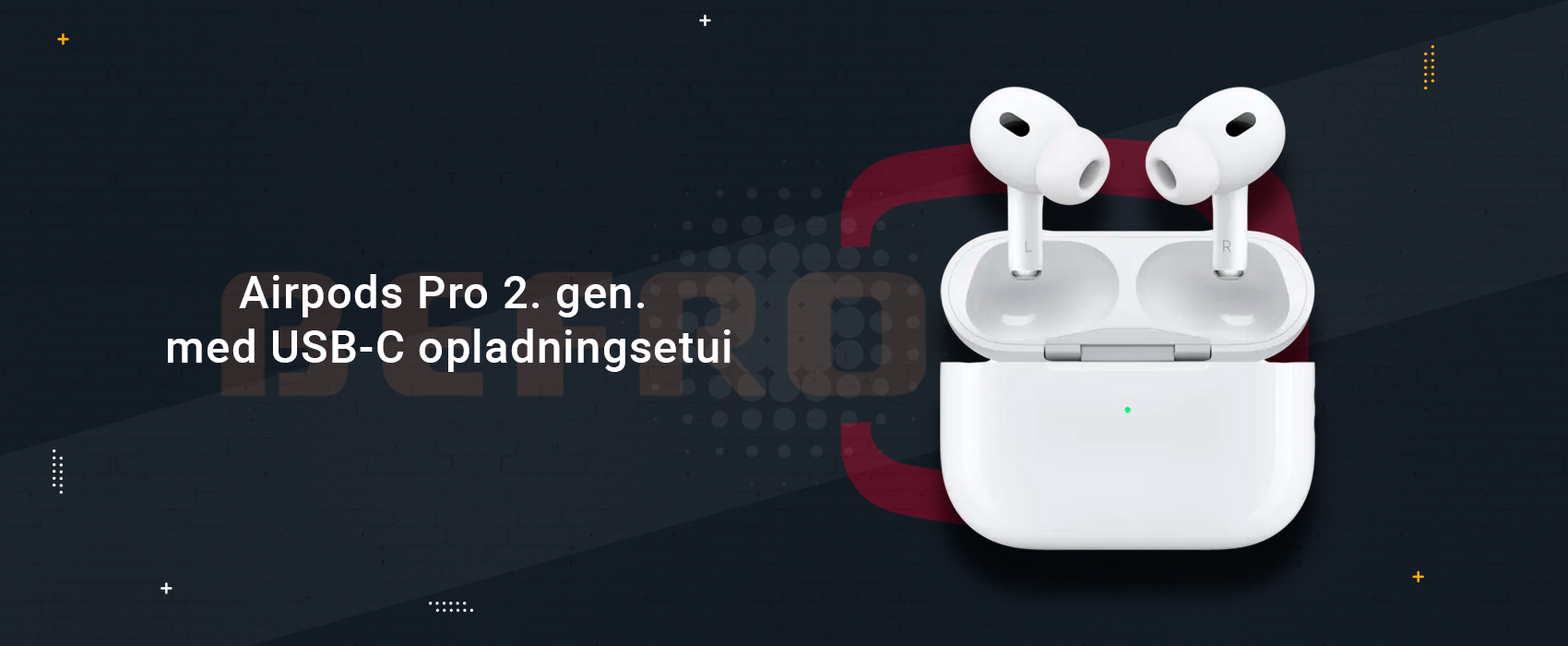 Oplev trdls frihed: Apple AirPods Pro 2nd Generation med MagSafe Opladning (USB-C)